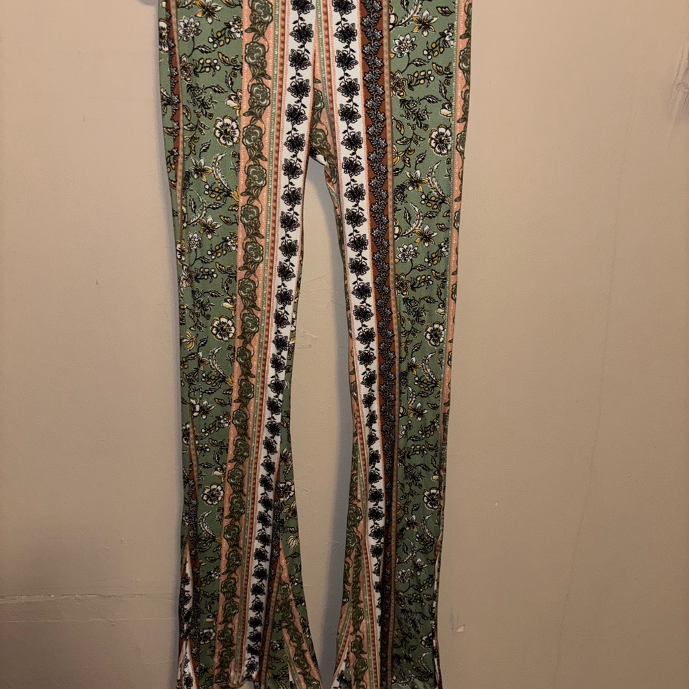 Bohemian Patterned Flare Pants